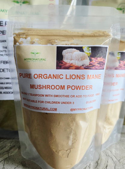 Lions Mane Organic Raw Powder 100g