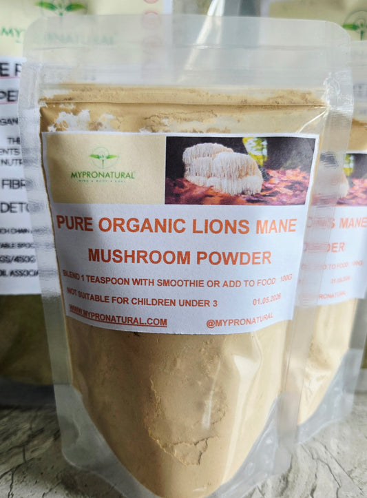 Lions Mane Organic Raw Powder 100g